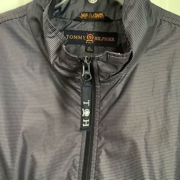 MEN’S TOMMY HILFIGER NAVY‎ BLUE PINSTRIPED JACKET SIZE XL - Picture 8 of 10